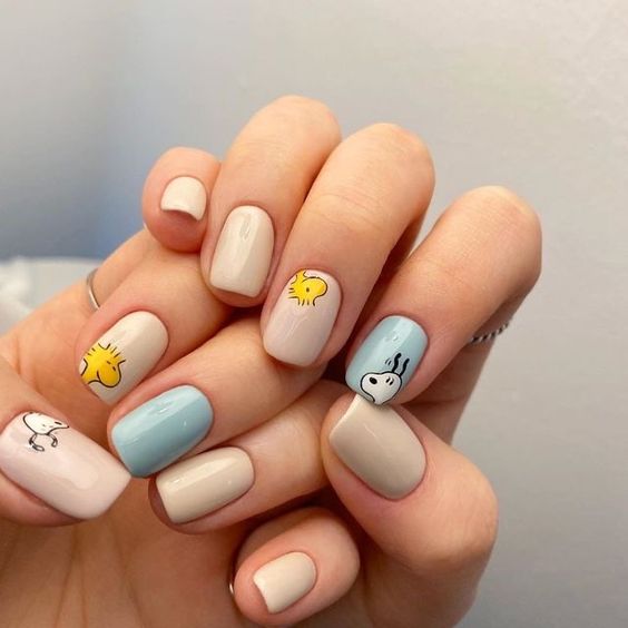 Nail sơn màu pastel Hàn Quốc 4